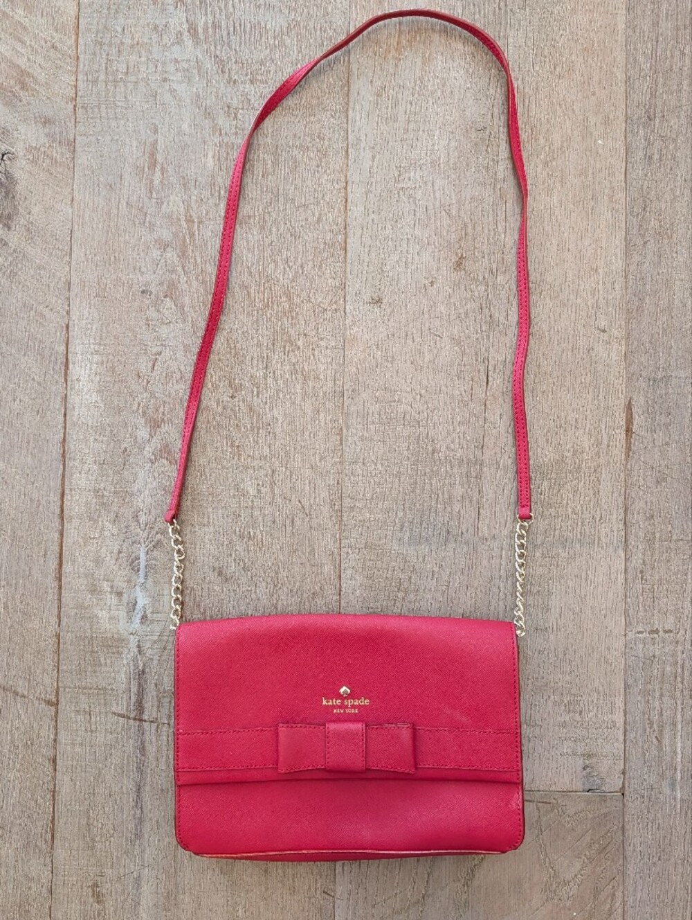 Kate Spade Red Leather Crossbody Purse
